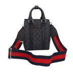 Gucci Mini Shoulder Bag GG Split Bag Canvas Gray — view 8