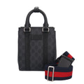 Gucci Mini Shoulder Bag GG Split Bag Canvas Gray