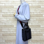 Gucci Mini Shoulder Bag GG Split Bag Canvas Gray — view 2