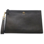 Gucci Clutch Secondbag Black Leather Gold