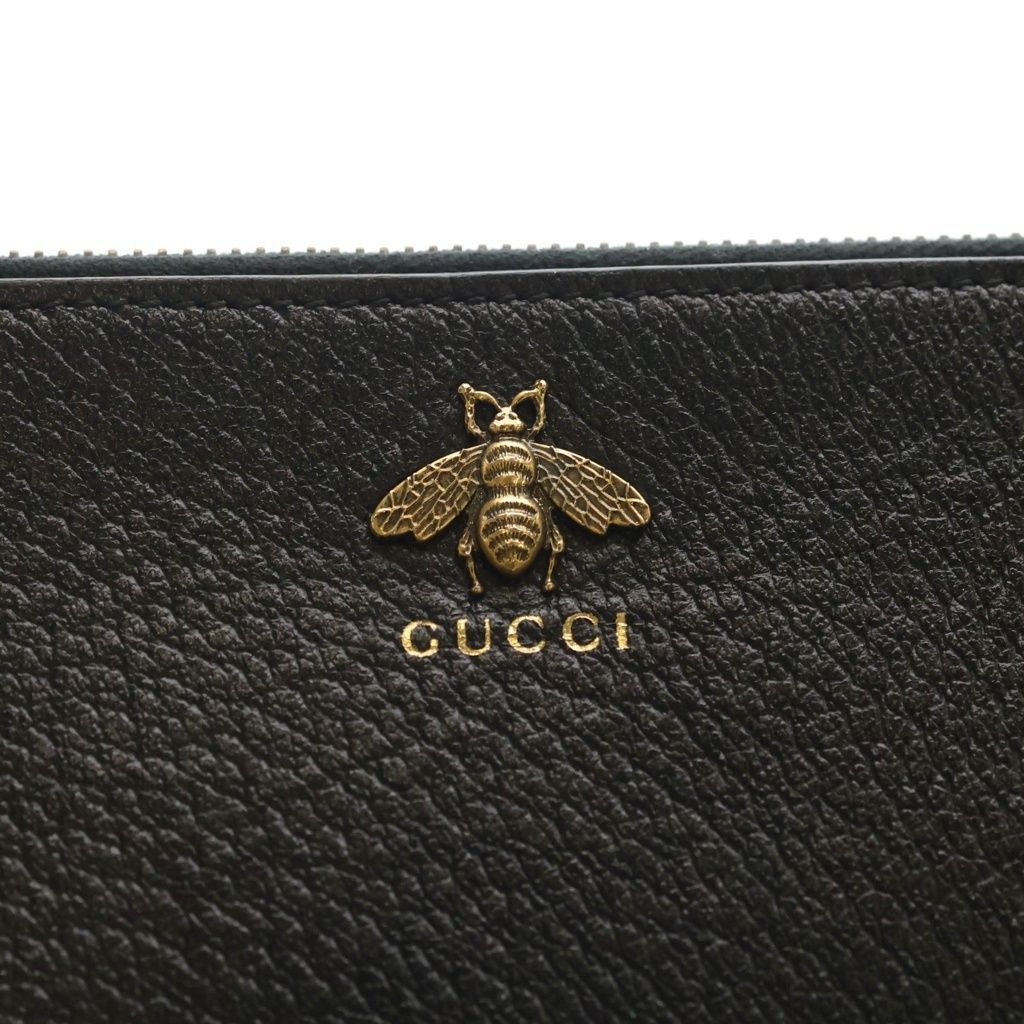 Gucci Clutch Secondbag Black Leather Gold — view 6