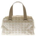 Chanel New Travelline Nylon Mini Boston Bag Beige