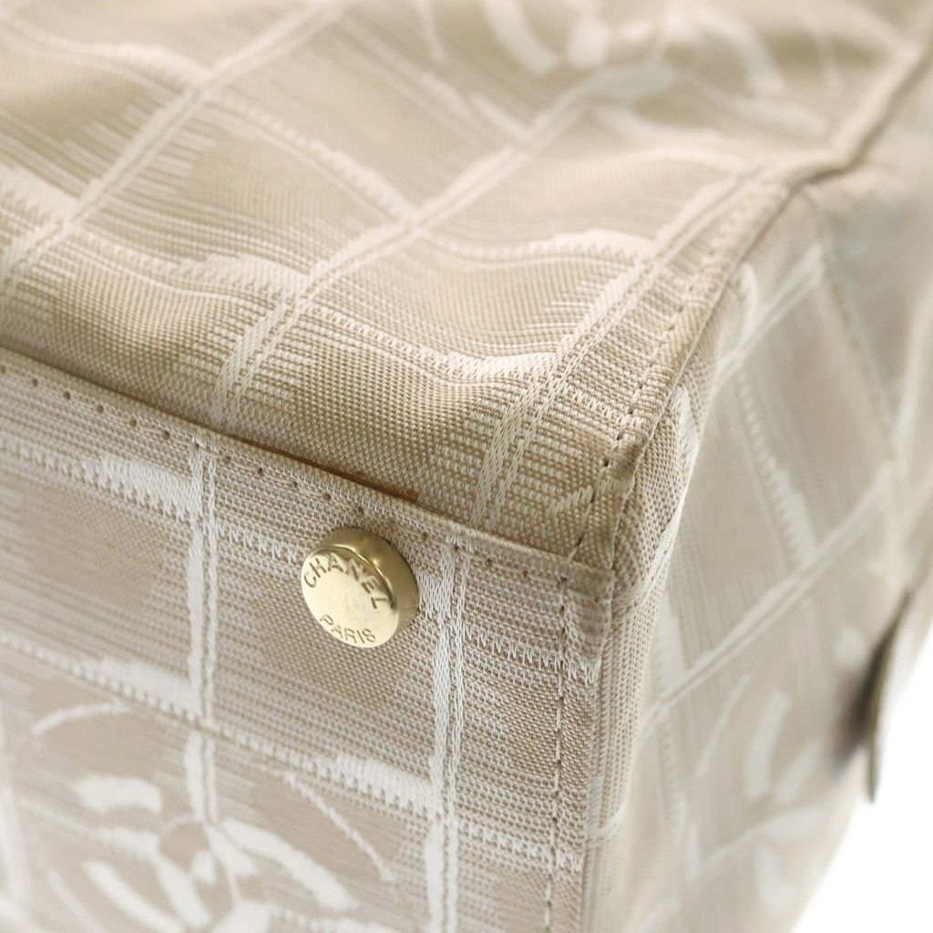 Chanel New Travelline Nylon Mini Boston Bag Beige — view 7