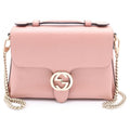 Gucci Interlocking Leather Gold 2-Way Shoulder Bag Pink