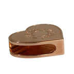 Hermes Mini Cou Heart Metal Scarf Ring Pink Gold — view 3