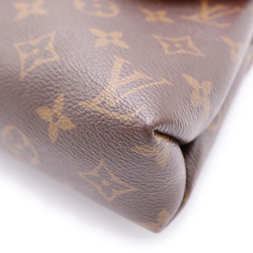 Louis Vuitton Pallas Chain Monogram Leather Gold Shoulder Bag Brown Cerise — view 5