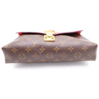 Louis Vuitton Pallas Chain Monogram Leather Gold Shoulder Bag Brown Cerise — view 4