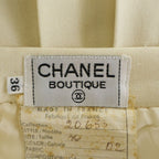 Chanel Boutique Vintage Wool Tweed Jacket and Long Skirt Longskirt Set CC Logo — view 7