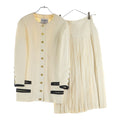 Chanel Boutique Vintage Wool Tweed Jacket and Long Skirt Longskirt Set CC Logo
