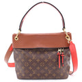 Louis Vuitton Monogram Roulis Besace 2-Way Shoulder Bag Brown Red Leather Gold
