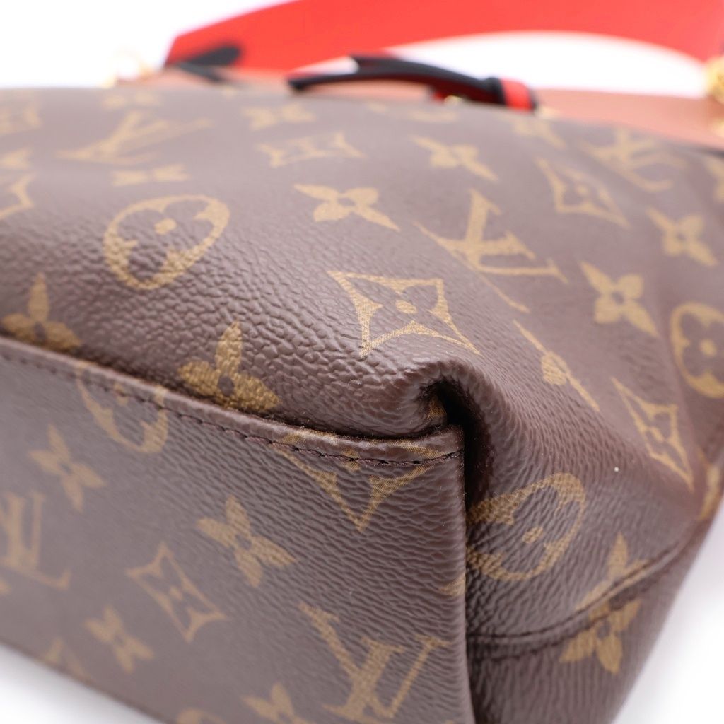 Louis Vuitton Monogram Roulis Besace 2-Way Shoulder Bag Brown Red Leather Gold — view 5