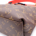Louis Vuitton Monogram Roulis Besace 2-Way Shoulder Bag Brown Red Leather Gold — view 5