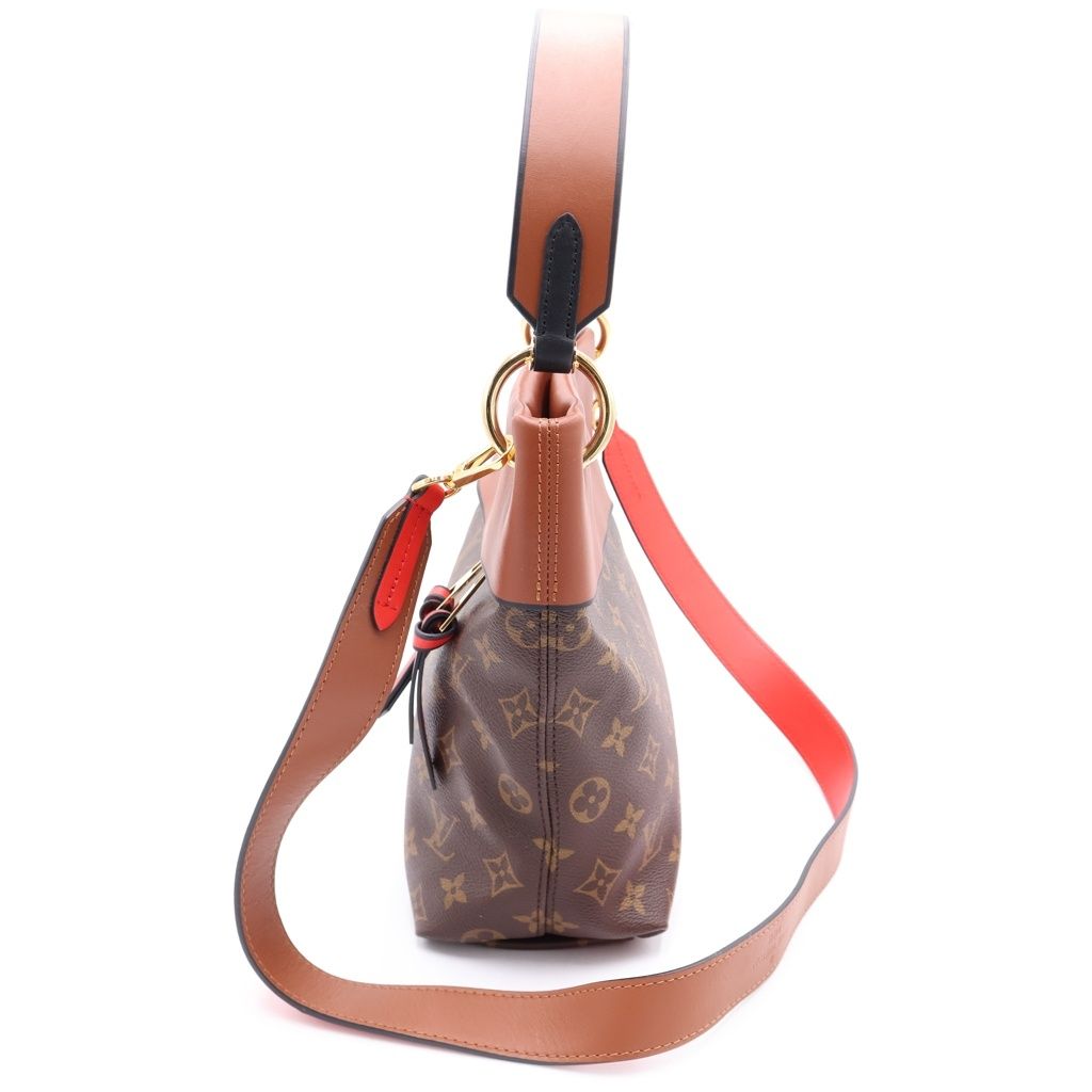 Louis Vuitton Monogram Roulis Besace 2-Way Shoulder Bag Brown Red Leather Gold — view 3