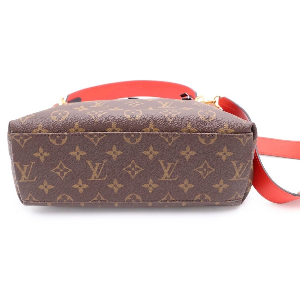 Louis Vuitton Monogram Roulis Besace 2-Way Shoulder Bag Brown Red Leather Gold — view 4
