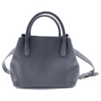 Dior Blossom 2-Way Shoulder Bag Black Leather Silver