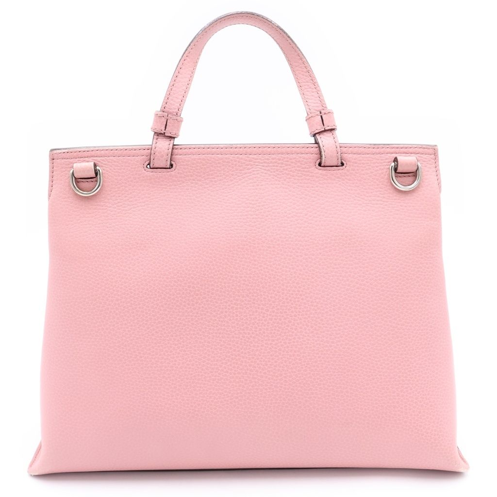 Gucci Bamboo Daily 2-Way Shoulder Bag Pink Leather Silver — view 2
