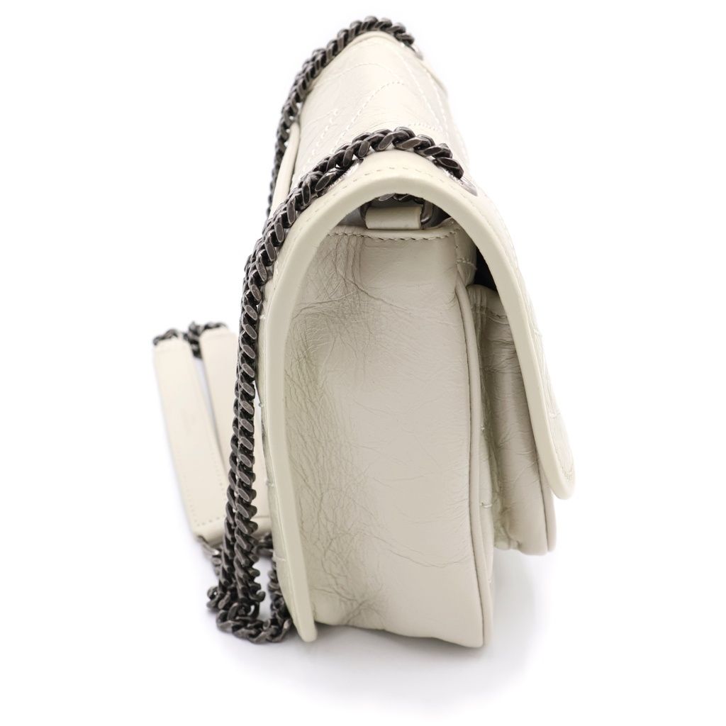 Saint Laurent Paris Baby 2-Way Shoulder Bag Eye Leather Silver — view 3