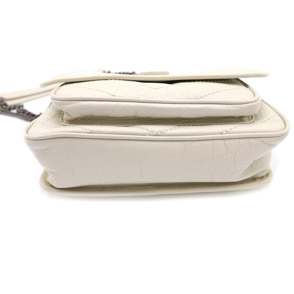 Saint Laurent Paris Baby 2-Way Shoulder Bag Eye Leather Silver — view 4