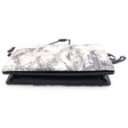 Dior ludoju Chain Wallet Shoulder Bag White Black Leather — view 4