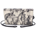 Dior ludoju Chain Wallet Shoulder Bag White Black Leather