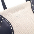 Gucci Logo Tote Eye Navy Leather Canvas Silver — view 6