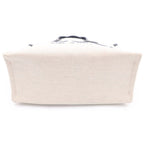 Gucci Logo Tote Eye Navy Leather Canvas Silver — view 4