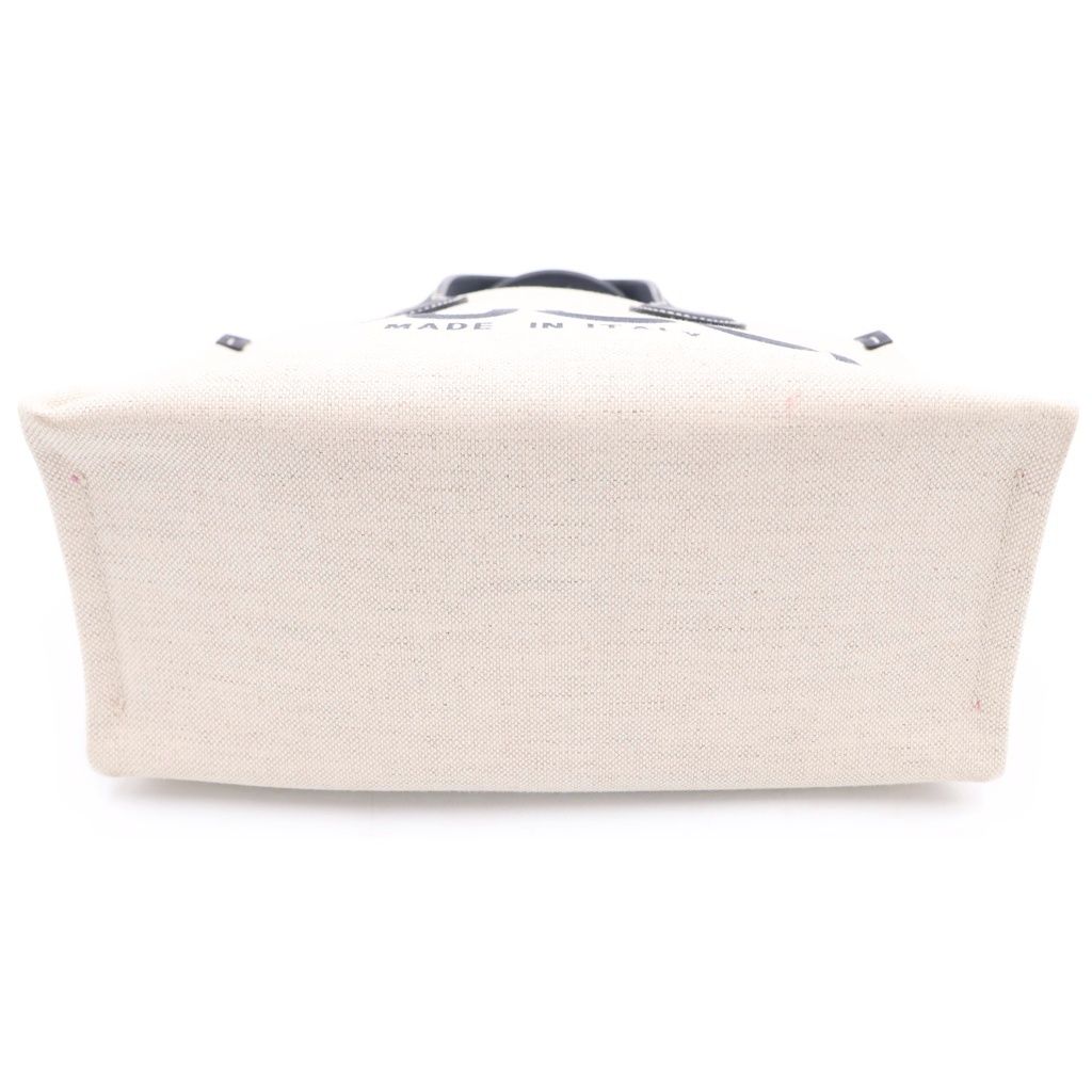 Gucci Logo Tote Eye Navy Leather Canvas Silver — view 4