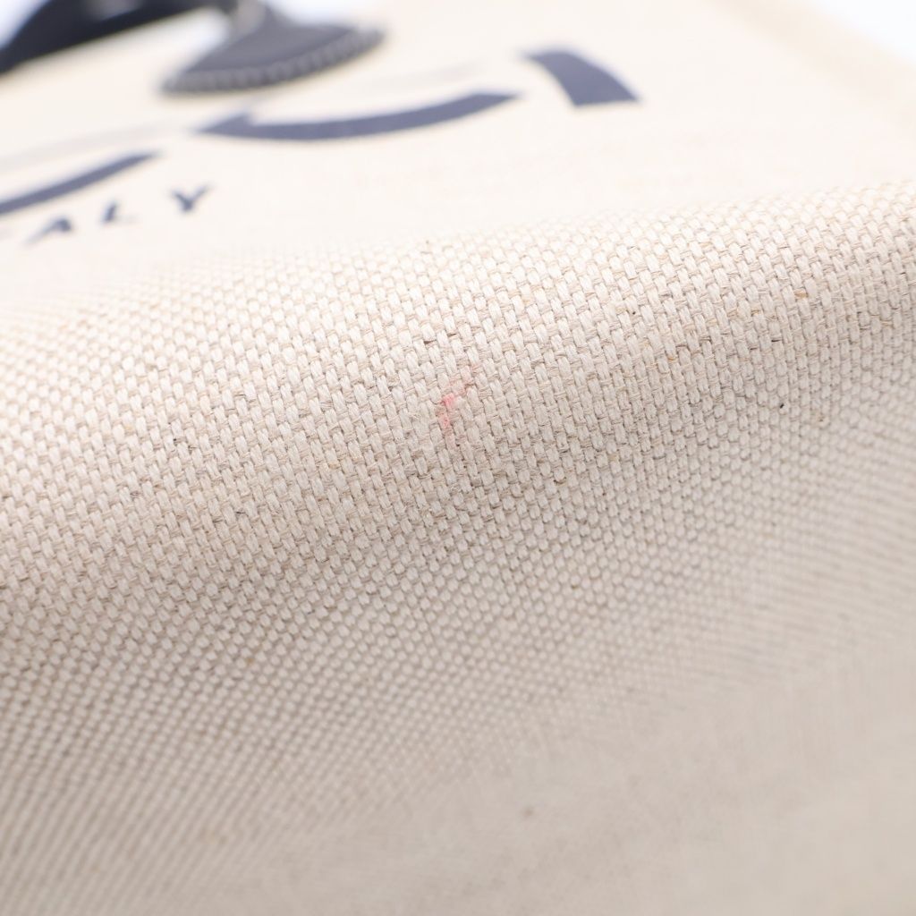 Gucci Logo Tote Eye Navy Leather Canvas Silver — view 7