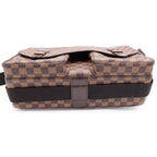 Louis Vuitton Damier Bro Dowei Shoulder Bag Brown Leather Gold — view 4