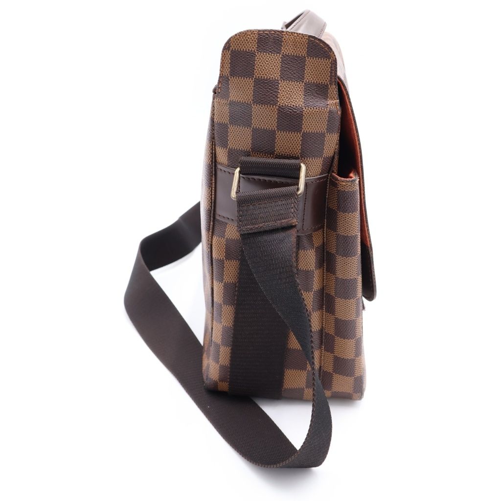 Louis Vuitton Damier Bro Dowei Shoulder Bag Brown Leather Gold — view 3