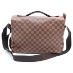 Louis Vuitton Damier Bro Dowei Shoulder Bag Brown Leather Gold — view 2