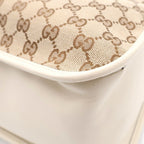 Gucci GG Puri Tote White Beige Leather Canvas Gold — view 5
