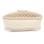 Gucci GG Puri Tote White Beige Leather Canvas Gold — view 4