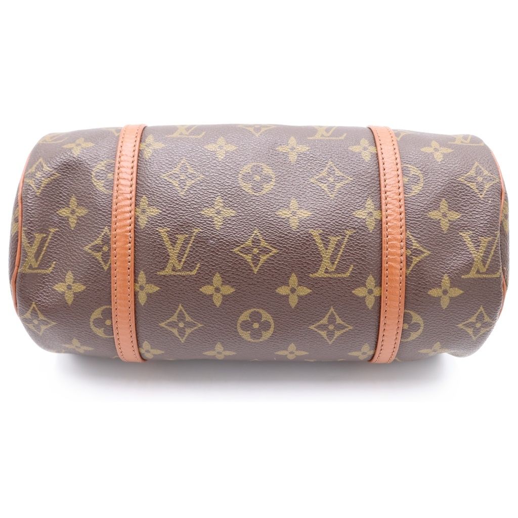Louis Vuitton Monogram Papillon 26 Handbag Brown Leather Gold — view 4