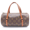 Louis Vuitton Monogram Papillon 26 Handbag Brown Leather Gold