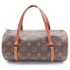 Louis Vuitton Monogram Papillon 26 Handbag Brown Leather Gold