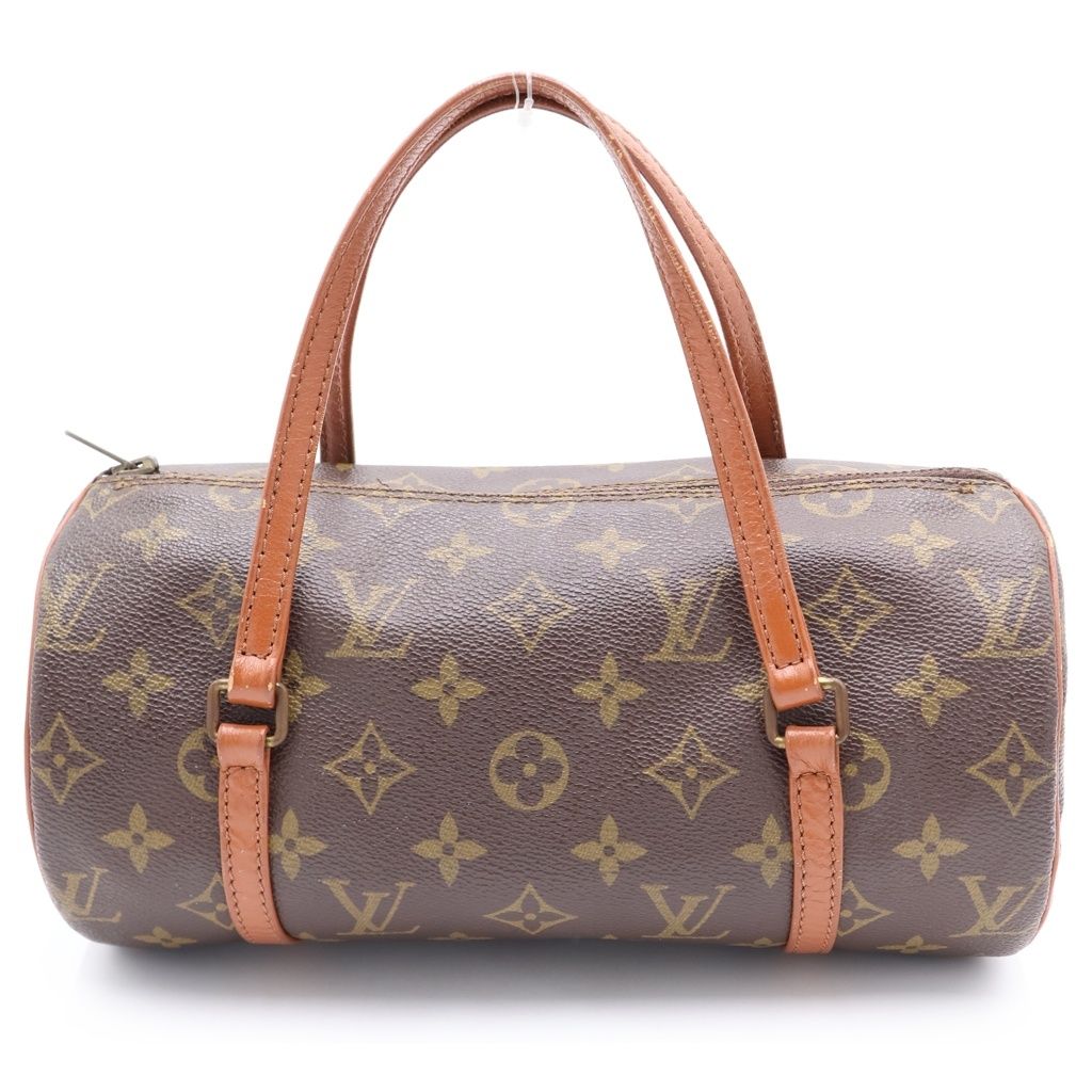 Louis Vuitton Monogram Papillon 26 Handbag Brown Leather Gold