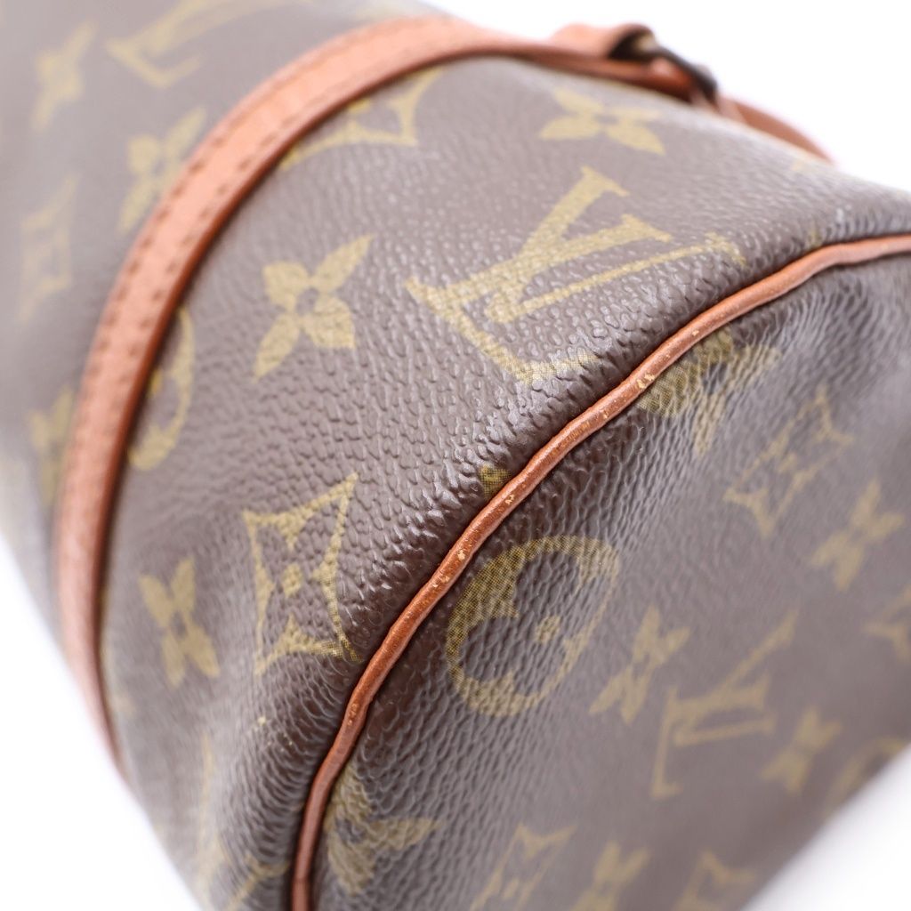 Louis Vuitton Monogram Papillon 26 Handbag Brown Leather Gold — view 5