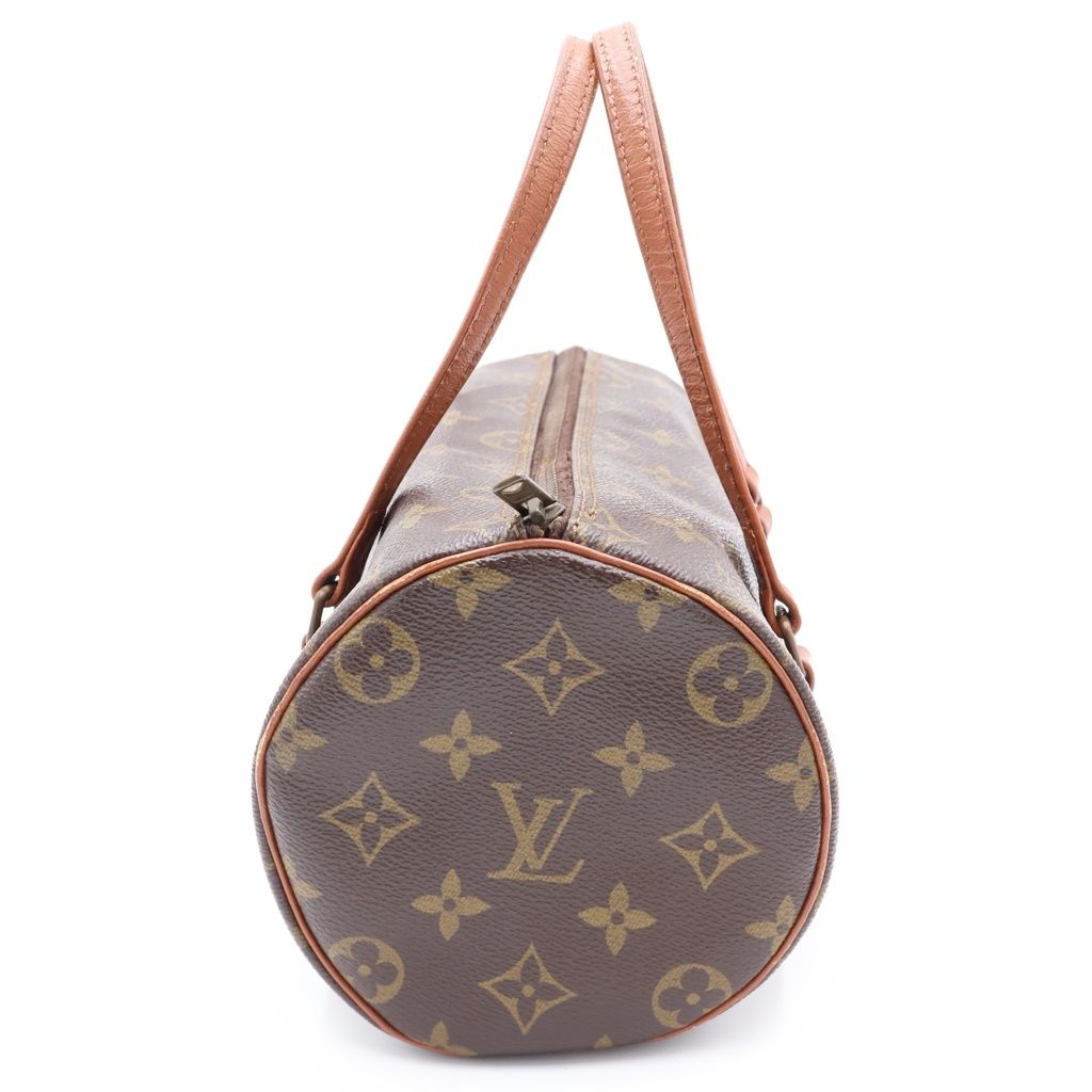 Louis Vuitton Monogram Papillon 26 Handbag Brown Leather Gold — view 3