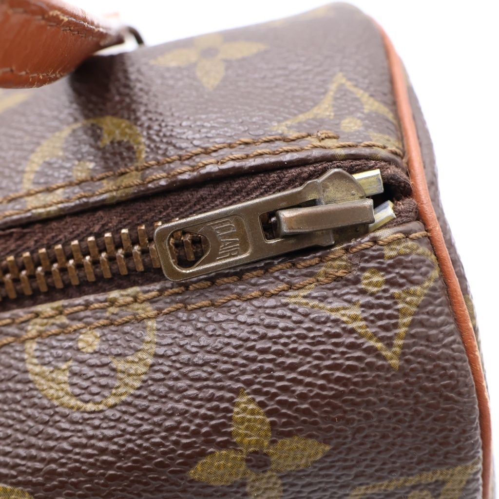 Louis Vuitton Monogram Papillon 26 Handbag Brown Leather Gold — view 7