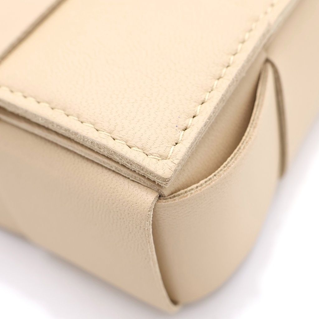 Bottega Veneta Cassette Mini Shoulder Bag Beige Leather — view 5