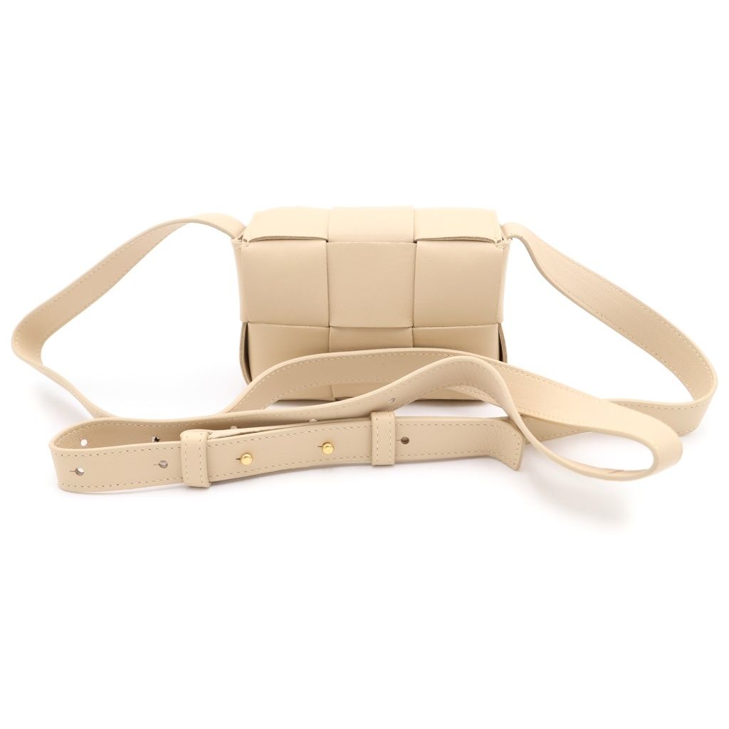 Bottega Veneta Cassette Mini Shoulder Bag Beige Leather — view 2