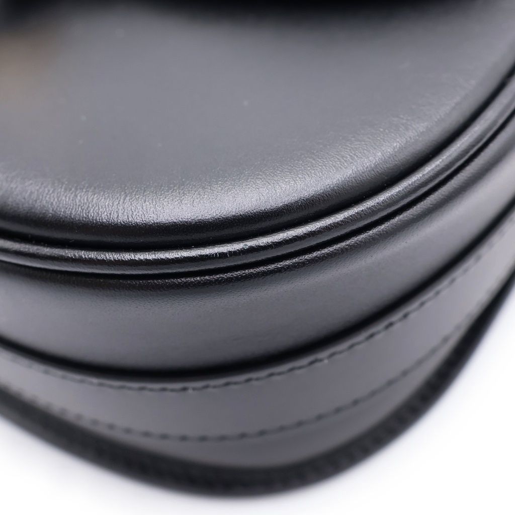 Dior Shoulder Bag Black Leather Gold — view 5