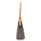 Louis Vuitton Monogram Looping MM Shoulder Bag Brown Leather Gold — view 3