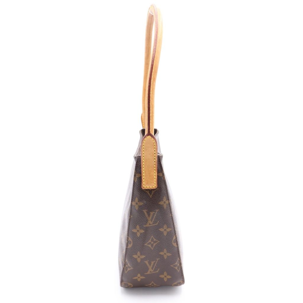 Louis Vuitton Monogram Looping MM Shoulder Bag Brown Leather Gold — view 3