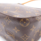 Louis Vuitton Monogram Looping MM Shoulder Bag Brown Leather Gold — view 5