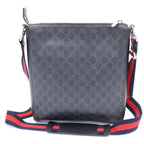 Gucci GG Puri Tiger Patch Messenger Bag Black Canvas Leather Silver — view 2