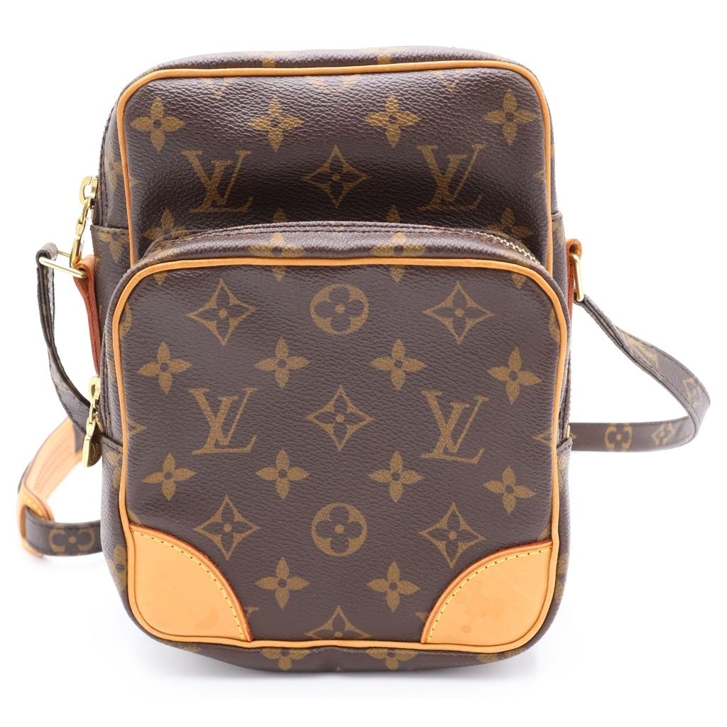 Louis Vuitton Monogram Amazon Mini Shoulder Bag Brown Leather Gold