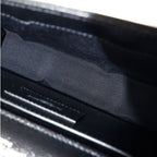 Saint Laurent Paris Kate Leather Silver Chain Shoulder Bag Black — view 7