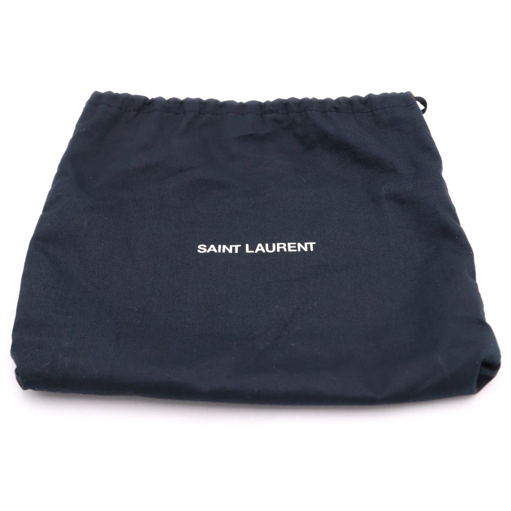 Saint Laurent Paris Kate Leather Silver Chain Shoulder Bag Black — view 8